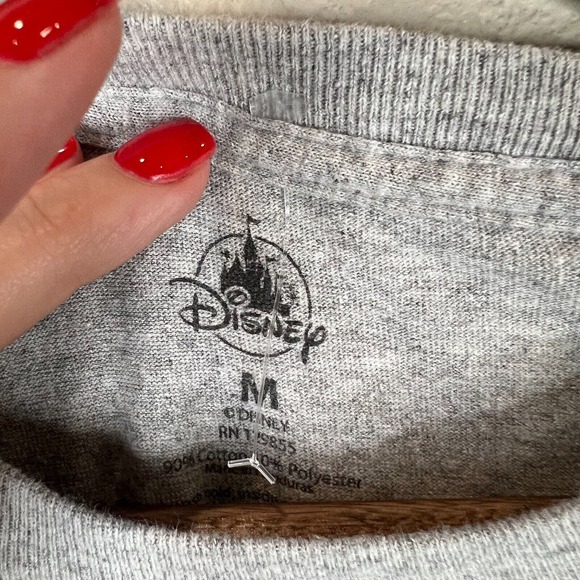 Disney T-Shirt Gray Jawsome Shark Short Sleeve Crew Double Stitch Adult Medium M - Picture 6 of 10